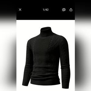 Mens black turtleneck sweater
